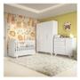 Imagem de Quarto de Bebê Completo com 1 Guarda Roupa 1 Cômoda 1 Berço 100% MDF Kakau Espresso Móveis Branco