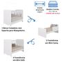 Imagem de Quarto de Bebê Completo com Berço Americano Ben 3 Em 1 Guarda Roupa 3 Portas e Cômoda Uli 4 Gavetas MDF