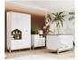Imagem de Quarto de Bebê Completo com Berço Cômoda e Guarda-roupa Henn Ternura Branco e Jequitibá