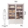 Imagem de Quarto de Bebê Completo com Berço Mini Cama com Capitonê e Guarda-Roupa 100 MDF com Janela Elô New Móveis Peroba