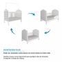 Imagem de Quarto de Bebê Completo com Berço Mini Cama com capitonê Guarda-Roupa e Cômoda 100 MDF Elô New Móveis Peroba