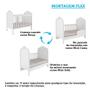 Imagem de Quarto de Bebê Completo com Berço Mini Cama  e Cômoda 100 MDF com Janela Elô New Móveis Peroba