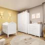 Imagem de Quarto de Bebê Completo com Berço Mini Cama Guarda-Roupa e Cômoda 100 MDF Elô New Móveis Peroba