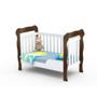 Imagem de Quarto de Bebê Completo com Colchão Berço 3 em 1 Cômoda com Porta Fraldário Infantil Taís cor Amadeirado Carolina Baby