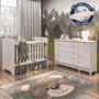 Imagem de Quarto de Bebê Completo com Colchão Berço 3 em 1 Gabrielle Cômoda com Porta Fraldário Branco Carolina Baby