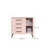 Imagem de Quarto de Bebe Completo Com Colchão Q Encanto Retrô Rosa 