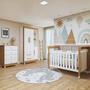 Imagem de Quarto de Bebê Completo com Cômoda, Berço com Colchão e Guarda Roupas Mia