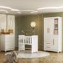 Imagem de Quarto de Bebê Completo com Cômoda, Mini Berço e Guarda Roupas Lila