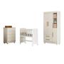 Imagem de Quarto de Bebê Completo com Cômoda, Mini Berço e Guarda Roupas Lila