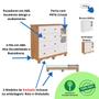 Imagem de Quarto de Bebê Completo com Guarda Roupa 3 Portas Berço Americano Cômoda Uli 4 Gavetas MDF