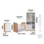 Imagem de Quarto De Bebê Completo Com Guarda Roupa 3 Ptas Cômoda Berço Junior Uli Móveis Peroba Branco/Amendoa