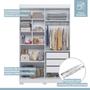 Imagem de Quarto de Bebê Completo com Guarda-Roupa, Berço e Cômoda Lipe Branco
