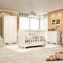Imagem de Quarto de Bebê Completo com Guarda Roupa Cômoda e Berço Americano 3 em 1 Pirueta Espresso Móveis