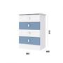Imagem de Quarto de Bebê Completo com Guarda-Roupa e Cômoda 376993 Espresso Móveis Branco/Azul