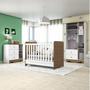 Imagem de Quarto de Bebê Completo com Guarda Roupa e Cômoda com Janelas e Berço 3 em 1 Pirueta Espresso Móveis