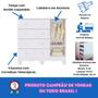 Imagem de Quarto de Bebê Completo com Guarda Roupa Uli 4 Portas Cômoda Uli 4 Gavetas