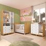 Imagem de Quarto de Bebê Completo com Guarda Roupas 3 Portas Cômoda e Berço com Rodizio 100% Mdf Lana Espresso