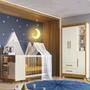 Imagem de Quarto de Bebê Completo Flocos 100% Mdf 4 Portas 2 Gavetas Off White/Ypê 4103 - Tigus Baby