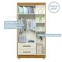 Imagem de Quarto de Bebê Completo Flocos 100% Mdf 4 Portas 2 Gavetas Off White/Ypê 4103 - Tigus Baby