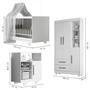 Imagem de Quarto de Bebê Completo Flocos 100% Mdf 4 Portas 2 Gavetas Off White/Ypê 4105 - Tigus Baby