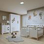 Imagem de Quarto de Bebê Completo Gêmeos com Guarda-roupa, 2 Berços e Cômoda Gael