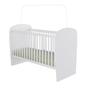 Imagem de Quarto de Bebê Completo Guarda Roupa 3 Portas 2 Gavetas com Berço Lua Móveis Percasa Branco