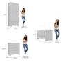 Imagem de Quarto de Bebê Completo Guarda Roupa 3 Portas 2 Gavetas com Cômoda e Berço Lily Branco