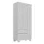 Imagem de Quarto de Bebê Completo Guarda Roupa 3 Portas 2 Gavetas com Cômoda e Berço Lily Branco