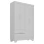 Imagem de Quarto de Bebê Completo Guarda Roupa 4 Portas 2 Gavetas com Cômoda e Berço Lily Espresso Móveis Branco