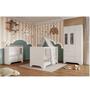 Imagem de Quarto de Bebê Completo Guarda-roupa e Cômoda com Janelas e Berço 100% Mdf Liam Espresso Móveis
