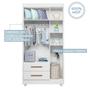 Imagem de Quarto de Bebê Completo Lara 100% Mdf 3 Portas 2 Gavetas Branco 5351 - Tigus Baby
