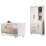 Imagem de Quarto de Bebê Completo Lara 100% Mdf 3 Portas 2 Gavetas Branco 5351 - Tigus Baby
