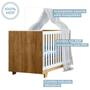 Imagem de Quarto de Bebê Completo Lara 100% Mdf 4 Gavetas Amadeirado/Branco 5353 - Tigus Baby