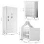 Imagem de Quarto de Bebê Completo Life 100% Mdf 3 Portas 6 Gavetas Branco/Ypê 2225 - Tigus Baby