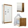 Imagem de Quarto de Bebê Completo Life 100% Mdf 3 Portas 6 Gavetas Branco/Ypê 2225 - Tigus Baby
