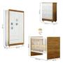 Imagem de Quarto de Bebê Completo Life 100% Mdf 3 Portas 6 Gavetas Branco/Ypê 4110 - Tigus Baby