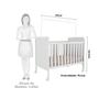 Imagem de Quarto de Bebê Completo MDF GR 4Pts Cômoda C/Janelas Berço Cloe Móveis Peroba Branco Brilho