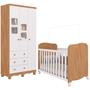 Imagem de Quarto de Bebê Completo Uli com Guarda Roupa 3 Portas 3 Gavetas e Berço Americano MDF