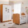 Imagem de Quarto de Bebê Completo Uli com Guarda Roupa 4 Portas 3 Gavetas e Berço Americano