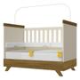 Imagem de Quarto De Bebê Emilly 4 Portas E Berço Americano Retro Vitória Off White Carvalho Com Colchão Gazin