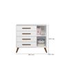 Imagem de Quarto de Bebê Guarda Roupa e Berço Mini Cama com Colchão Q Encanto Retrô Branco