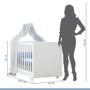 Imagem de Quarto De Bebê Life Branco Com Berço Mini Cama Com Colchão Cômoda E Guarda Roupa 3 Portas Tigus Baby