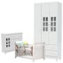 Imagem de Quarto de Bebê Mariah 3 Portas com Berço Lara Branco Brilho - Carolina