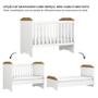 Imagem de Quarto de Bebê Mel Flat Branco Acetinado Amadeirado com Colchão Ortobom - Carolina