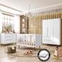 Imagem de Quarto de Bebê Melinda com Berço Americano Retrô Ana Branco e Colchão  Mobili - 100% MDF