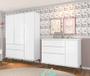 Imagem de Quarto de Bebê Melinda Phoenix Baby Roupeiro + Cômoda Branco