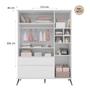 Imagem de Quarto de Bebê Melinda Phoenix Baby Roupeiro + Cômoda Branco