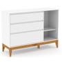 Imagem de Quarto De Bebê Nature Clean 4 Portas Com Berço Unique Branco Soft Eco Wood - Matic