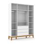 Imagem de Quarto De Bebê Nature Clean 4 Portas Com Berço Unique Branco Soft Eco Wood - Matic