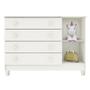 Imagem de Quarto De Bebê New Selena 4 Portas Com Berço Lila E Cômoda Gran Selena Branco Brilho
